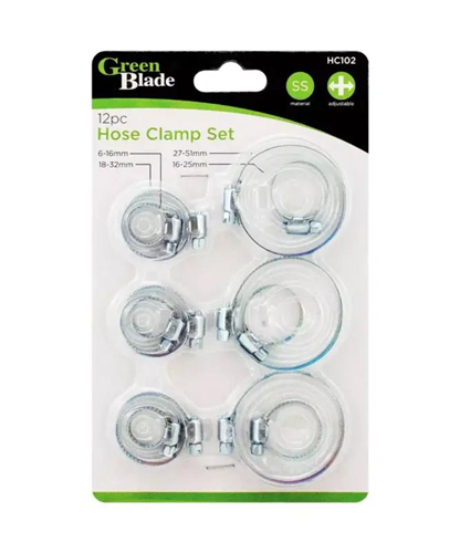 Blackspur 12pc Hose Clamp Set Blackspur 12pc Hose Clamp Set